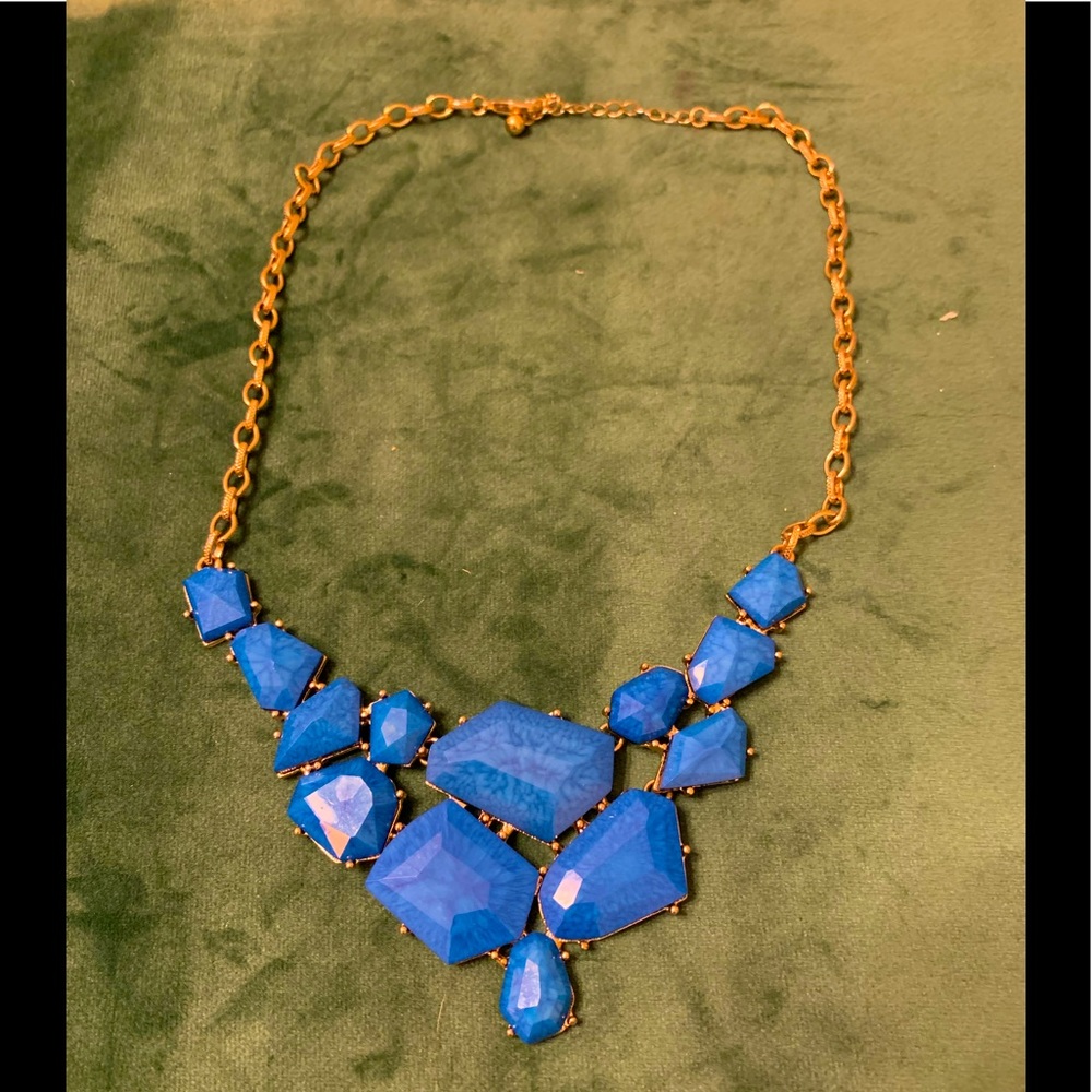 Blue statement necklace